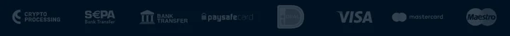 Betaalmethoden bij Revery Play Casino, waaronder Crypto Processing, SEPA, bankoverschrijving, Paysafecard, iDEAL, Visa, Mastercard en Maestro